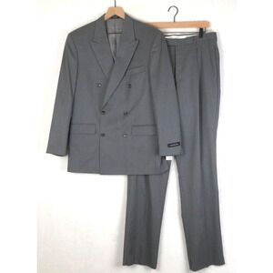NWT JONES NEW YORK Worsted Wool Suit Men's 39R W32.5 Piece Flat Pants Jacket